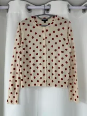 レディース ジェイクルー ドット メリノ ウール カーディガン