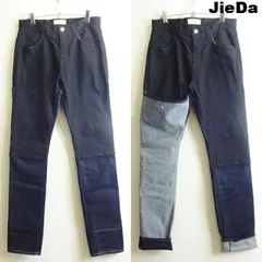 良品★　JieDa　ジエダ　OW 2WAY SLIM DENIM PANTS　W80cm / M　ストレッチ　リバーシブル　ブラック × インディゴ　メンズ　日本製