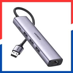 【在庫処分】LAN 5Gbps高速転送 ハブ 3*USB-Aポート 5-in-1 RJ45 ギガ 1000Mbps Switch/windows/macOS 有線LANアダプター 3.0 対応 USB UGREEN