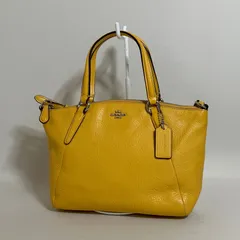 2512-256｜美品｜コーチ 2WAYハンドバッグ レザー イエロー