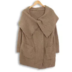 antiqua アンティカ 秋冬 ニット★ カーディガン ショールカラー 羽織り Sz.M レディース