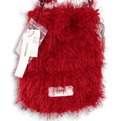 【新品 未使用】 GRAIN グレイン 秋冬 モンスター ファー ミニ ショルダー バッグ Sz.F　レディース 赤