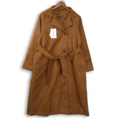 未使用★ JUNOAH ジュノア 秋冬★ ラップ ロング ベルト付き トレンチ コート Sz.L レディース