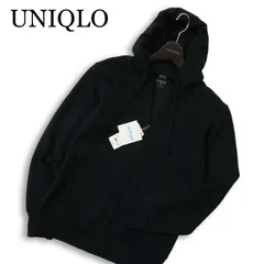 【新品 未使用】 UNIQLO ユニクロ 通年★ エアリズム UVカット フルジップ パーカー フーディー Sz.XS メンズ 黒