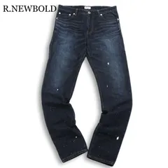 R.NEWBOLD ポールスミス USED＆ペイント加工★ スリム デニム パンツ ジーンズ Sz.S　メンズのサムネイル