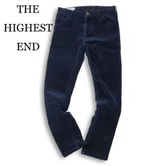 THE HIGHEST END ザ ハイエストエンド 秋冬 ストレッチ コーデュロイ★ スリム パンツ Sz.M メンズ 紺 ネイビー