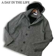 A DAY IN THE LIFE ユナイテッドアローズ 秋冬 裏ボア★ ヘリンボーン フーディー ジャケット Sz.S メンズ