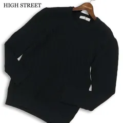 HIGH STREET ハイストリート 通年 レーヨン&ナイロン★ 総柄  ニット セーター カットソー Sz.M メンズ 黒のサムネイル
