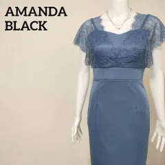 アマンダブラック AMANDA BLACK レースレイヤードショルダードレスワンピース バックスリット
