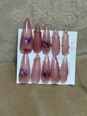 ギャルネイルチップ　ピンク