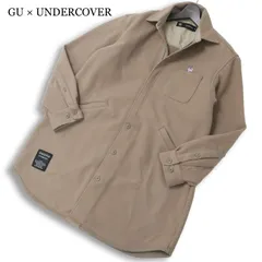 GU × UNDERCOVER ジーユー × アンダーカバー 秋冬★ 刺繍 長袖 ニット メルトン ロング シャツ Sz.M メンズ