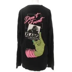 エクストララージ X-LARGE ロンT Tシャツ カットソー ロゴプリント 長袖 101204011017 L 黒 ブラック