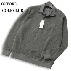 新品 未使用★ OXFORD GOLF CLUB. オックスフォード ゴルフ クラブ 秋冬 ニット ポロシャツ トレーナー Sz.M メンズ グレー