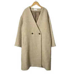 プラステ PLST ダブルブレストロングコート コート ロング丈 L ベージュ