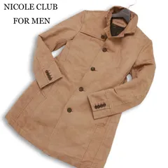 NICOLE CLUB FOR MEN ニコルクラブ フォーメン 秋冬 中綿★ フェイク スウェード スリム コート Sz.48 メンズのサムネイル