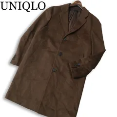 UNIQLO ユニクロ 秋冬 ガンクラブチェック★ ウール カシミヤ チェスター コート Sz.M メンズ