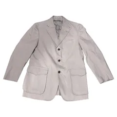 アクアスキュータム  Aquascutum ブレザー テーラードジャケット ベージュ ビジネス カジュアル フロントボタン3つ 上質 上品 ブリティッシュ イギリス メンズ サイズM  【RE347】