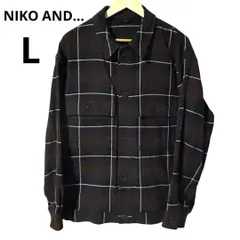【中古】niko and ... チェック柄ジャケット Lサイズ ニコアンド