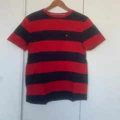 Tommy Hilfiger トミーヒルフィガー ストライプ ラウンド 半袖Tシャツ