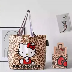 サンリオ ハローキティ ヒョウ柄 レオパード タポリンバッグ リユーザブルバッグ お買い物バッグ エコバッグ