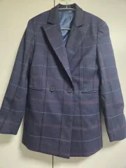 JMY ジェイエムワィ レディース CHECK ダブル ジャケット ネイビー S 新品