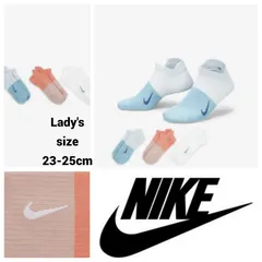 ナイキ エブリデイ プラス ライトウェイトウィメンズ  トレーニング ノーショウ ソックス (3足)