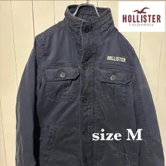 【古着】HOLLISTER(ホリスター)ミリタリージャケット M ネイビー 裏中綿キルティング US古着 アメカジ ブルゾン