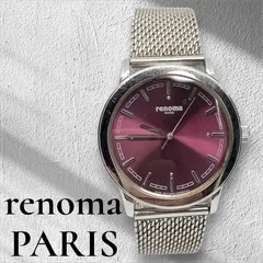 RENOMA PARIS レノマ パリ キャリパー シチズン製 1032-S005639 文字盤 パープル ３針 ラウンド ヴィンテージ レディース腕時計 稼働品 電池新品交換済のサムネイル