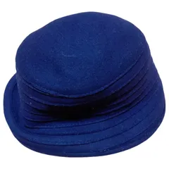 RE332 【美品】GIVENCHY ジバンシー　ウールバケットハット　バケツ　紺　ネイビー　レディース　日本製　希少　オシャレ　高級感