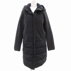 セオリー Theory KORRINE NEW SPORTY WOOL ダウンコート ロング フード付 切替 紺 ネイビー /GV ■GY03