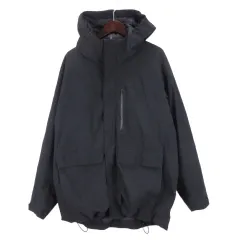 ユニクロ UNIQLO ハイブリッドダウンパーカ ダウンジャケット フード XL ブラック ■FF