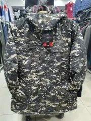 カモフラ 防寒 ミール ミリタリー コットン ダウンジャケット フード付きジャケット アウター