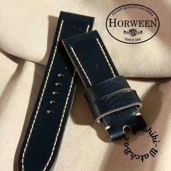 hor-243 HORWEEN クロムエクセルレザー / ブラック 腕時計ベルト (ラグ