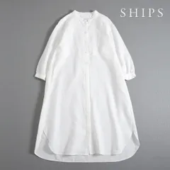 594u*美品 シップス SHIPS any バンドカラー ワンピース