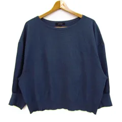 アンタイトル ニット トップス 長袖 プルオーバース 大きいサイズ レディース 48サイズ ネイビー UNTITLED 【中古】