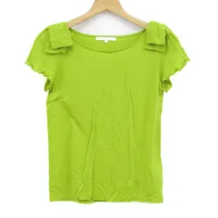 アナイ 半袖カットソー シャツ フリル袖 トップス レディース 38サイズ グリーン ANAYI 【中古】