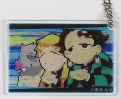 【中古】アクリルスタンド・アクリルパネル 竈門炭治郎＆我妻善逸＆嘴平伊之助(出っ歯) アクリルプレート 「鬼滅の刃 全集中展 -無限列車編・遊郭編-」