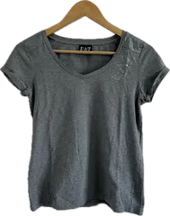 DD130 【美品】EMPORIO ARMANI EA7エンポリオアルマーニイーエーセブン　Tシャツ　トップス　グレー　メンズ　USA8サイズ