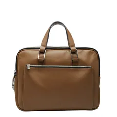 ランセル ロゴ ブリーフケース ビジネスバッグ ブラウン レザー メンズ LANCEL【1-0249901】