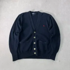 100 POLO RALPH LAUREN 90s コットン ニット カーディガン