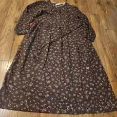 韓国 花柄 ロング ワンピース サイズ Free! L ほぼ新品