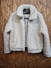 ZARA アイボリー ボア シープスキン ジャケット