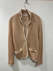 DoCLASSE ノーカラージャケット リネン混 麻68% ベージュ XL 日本L相当 春夏のサムネイル