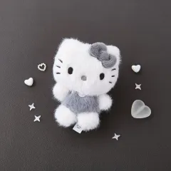 モノトーン ハローキティ キーホルダー人形