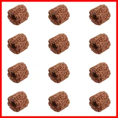 Getrays 水生水植物固定リング、水族館の景観用のセラミック水生植物固定リング、水族館植物の重量、抗浮遊魚タンク陶器ホルダー植物重力リング、水族館の装飾-12個