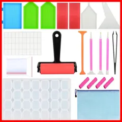 ダイヤモンドアート キット ダイヤモンド塗装工具 44点セット 塗装ツール ダイヤモンドアート 5Dダイヤモンドアート ツール ペン ダイアモンド アート セット ダイヤモンドアート創意DIY工芸品 塗装工具 収納ケース付き