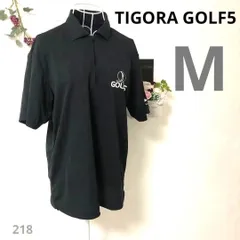 【美品A】TIGORA GOLF5 シャツ ハーフジップ 半袖 黒 M レディー