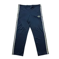 古着 adidas アディダス トラックパンツ ブラック×ゴールドライン  スリーストライプス 2511-504