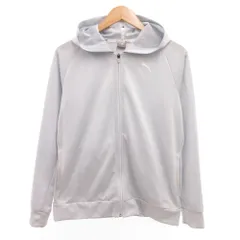 プーマ PUMA ジップパーカー ロゴ ジャケット フーディー XL ライトブルー /JS ■GY58