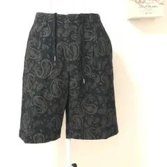 【美品A】GLOBAL WORK 半パン 綿 麻 M 総柄 メンズ